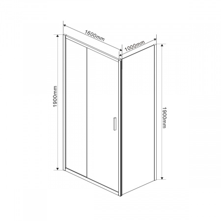 Фото душевой уголок vincea garda 160x100 см vsr-1g1016cl