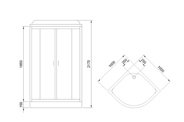 Фото душевая кабина royal bath rb 100x100 см rb100hk7-wt