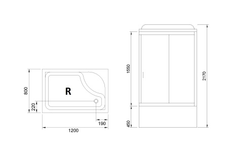 Фото душевая кабина royal bath bp rb8120bp1-m-r 120x80 см