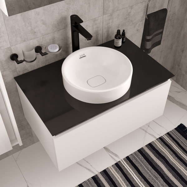 Фото смесители для раковины vitra flow soft a4301036exp цвет черный