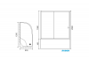 Фото душевое ограждение royal bath bk rb8120bk-t-bl-l 120x80 см