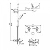 Фото душевая стойка ideal standard ceratherm t25 a7629aa, термостатическая, цвет хром