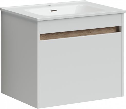 Фото тумба под раковину sancos smart 60 см, цвет: белый sm60w