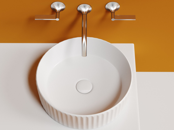 Фото раковина накладная ceramicanova element 36 см, цвет: белый cn6057