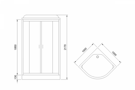 Фото душевая кабина royal bath нк rb100hk6-gc-bl    100x100 см