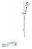 Фото термостатический смеситель для душа hansgrohe shower tablet select 27026000
