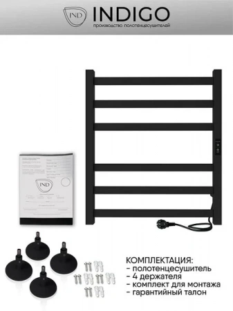 Фото электрический полотенцесушитель indigo oktava slim 60/50 lсloks3e60-50brrt