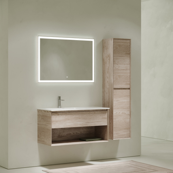 Фото тумба под раковину sancos marmi 2.0 100 см, цвет: дуб галифакс натуральный mr2.0100leg