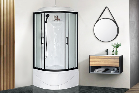 Фото душевая кабина royal bath bk rb90bk1-m-bl practic 90x90 см