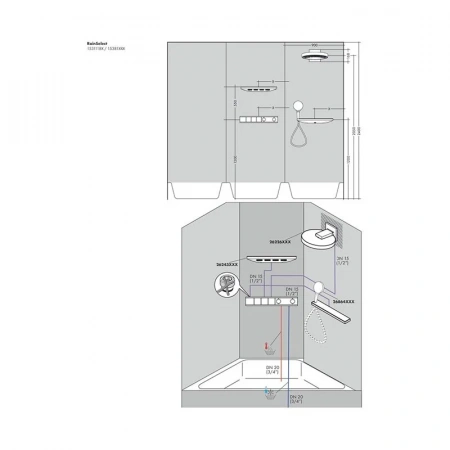 Фото термостатический смеситель для душа hansgrohe rainselect 15381670