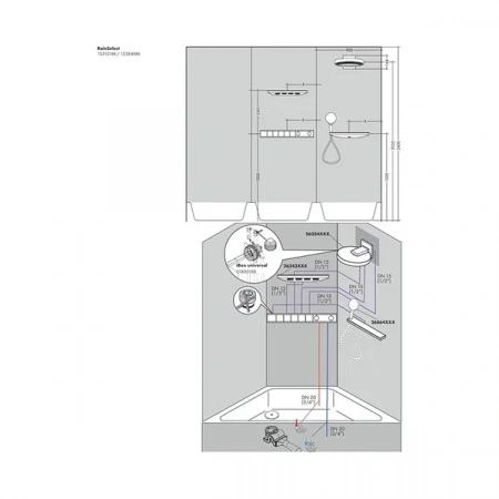 Фото термостатический смеситель для душа hansgrohe rainselect 15384670