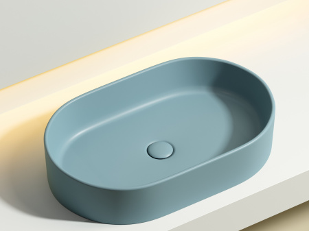 Фото раковина накладная ceramicanova element 60.8 см, цвет: зеленый cn6048mlg