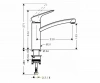 Фото смеситель для кухонной мойки hansgrohe logis 71833000