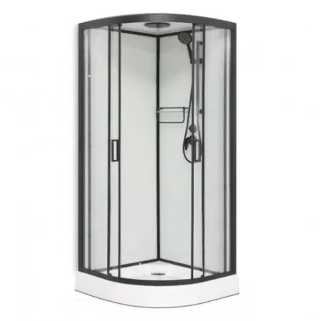 Фото душевая кабина frank f408 м black 80x80 см 20040