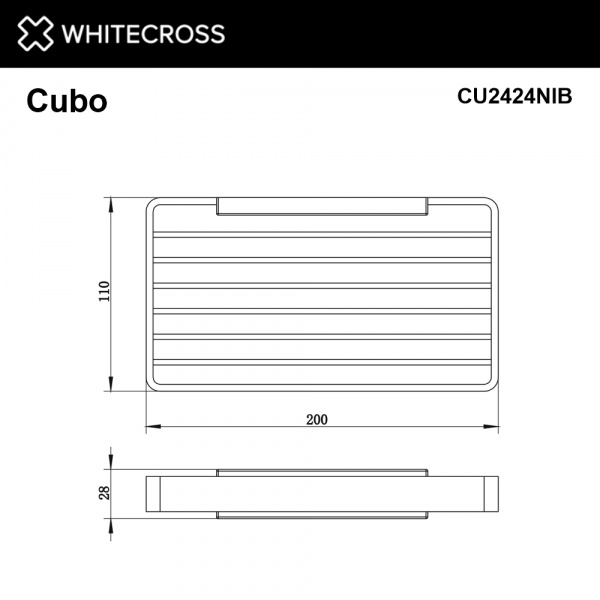 Фото мыльница-решетка whitecross cubo cu2424nib, цвет: никель брашированный