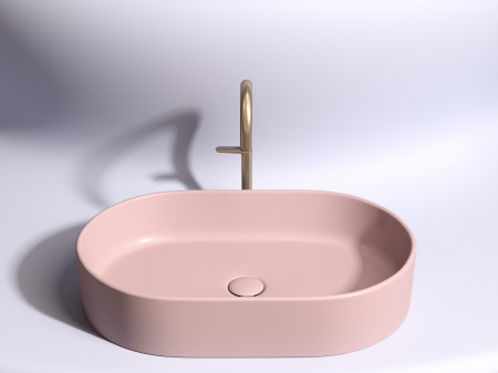 Фото раковина накладная ceramicanova element 60.8 см, цвет: розовый cn6048mp