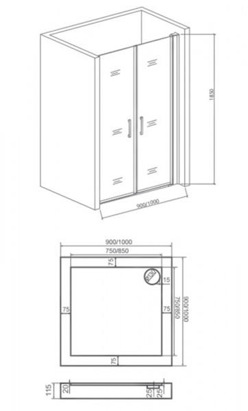 Фото душевая дверь good door mokka sd-80-c-we 80 см мк00012