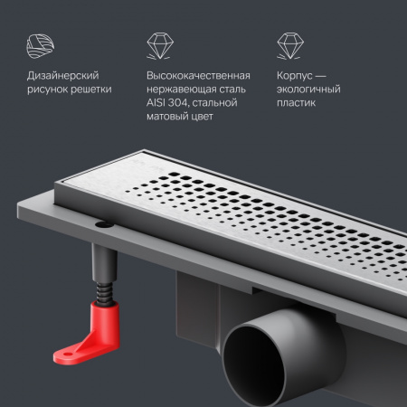 Фото душевой трап am.pm primeflow 40 см w02sc-p11-040-01sb