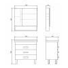 Фото тумба с раковиной comforty никосия 80 см 00-00007621