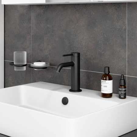Фото смесители для раковины vitra minimax round a4353036exp цвет черный