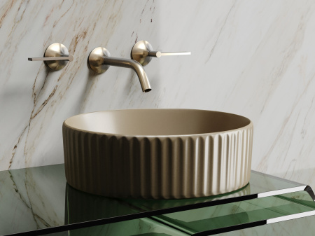 Фото раковина накладная ceramicanova element 36 см, цвет: капучино cn6057mc