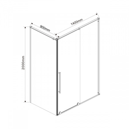 Фото душевой уголок vincea arno 140x90 см vsr-1a9014cl