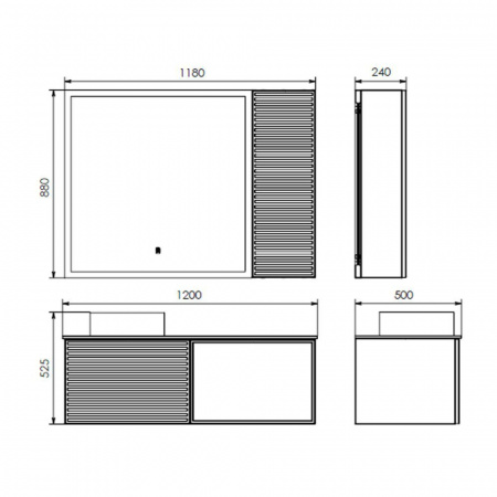 Фото тумба с раковиной comforty геленджик 120 см 00-00017877