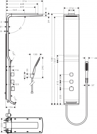 Фото душевая панель hansgrohe crometta s 240 1jet showerpipe 27008400