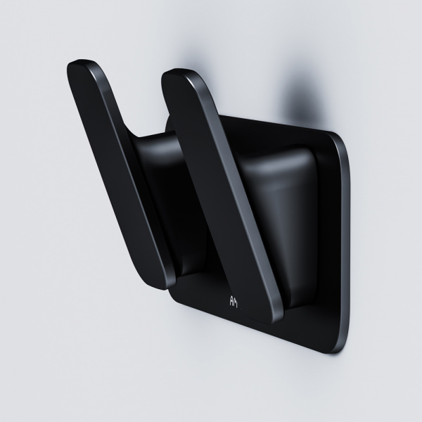 Фото двойной крючок для полотенец am.pm inspire 2.0 black edition a50a35622