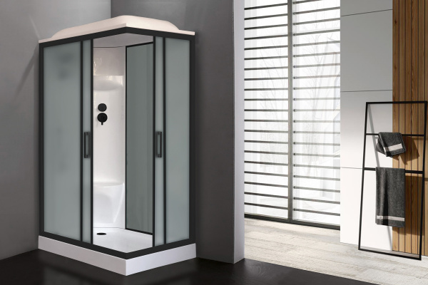 Фото душевая кабина royal bath нр rb8120hp6-gc-bl-l 120x80 см