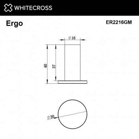 Фото крючок whitecross ergo er2216gm, цвет: оружейная сталь