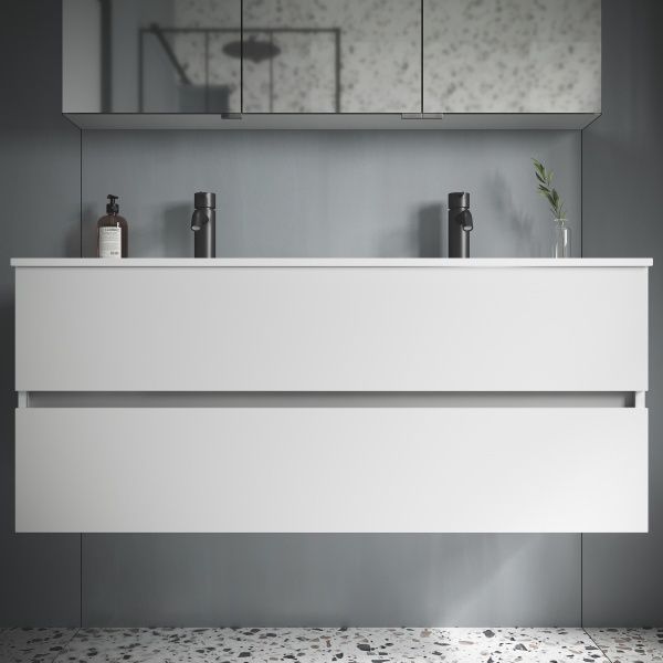 Фото тумба под раковину sancos urban 120 см, цвет: белый ur120-2w