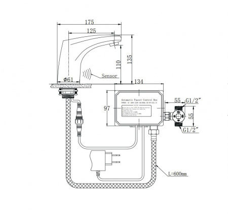 Фото смеситель для раковины raiber sensor rsf88121