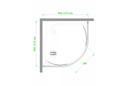 Фото душевое ограждение royal bath hkd rb100hkd-c-bl 100x100 см