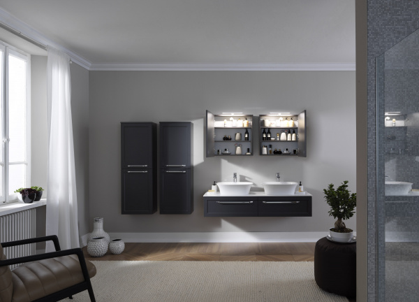 Фото тумба под раковину kolpa-san blanche 150 см, цвет: антрацит ob 150ant
