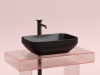 Фото раковина накладная ceramicanova element 50 см, цвет: черный cn6055mb