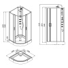 Фото душевая кабина loranto neo 100x100 см cs-21811-100