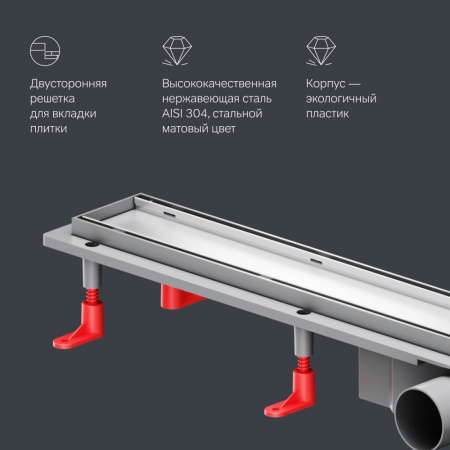 Фото душевой трап am.pm primeflow 80 см w02sc-u11-080-04sb