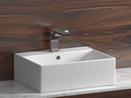 Фото раковина накладная ceramicanova element 50 см, цвет: белый cn6040