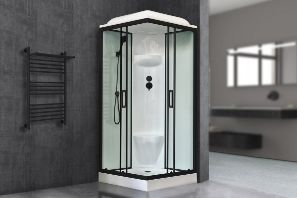 Фото душевая кабина royal bath нр rb90hp6-wt-bl 90x90 см