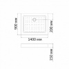Фото поддон акриловый bandhours rectangular 914-tray 90x140 см