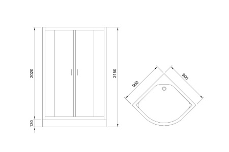 Фото душевая кабина royal bath fato rb 90x90 см rb90hk-t-bl fato