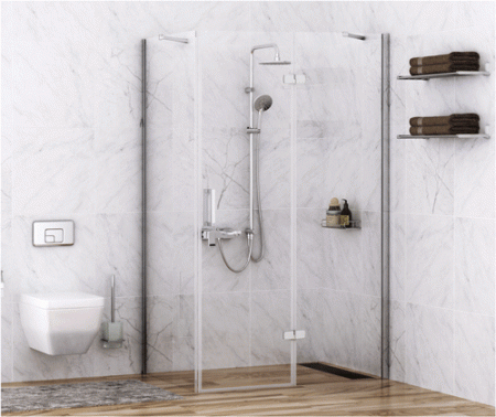 Фото душевая дверь wasserkraft aller 120 см 10h05white l/r