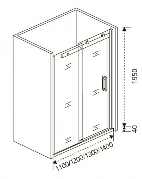 Фото душевая дверь good door altair wtw-110-c-ch 110 см ал00001