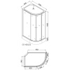 Фото душевая кабина loranto 120x80 см cs-66121l g 120