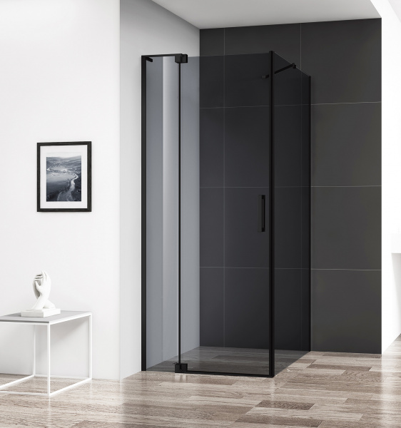 Фото душевое ограждение cezares slider-ah-1-90-70/80-grigio-nero 90x70 см