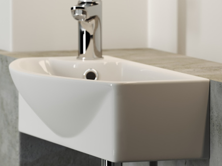 Фото раковина подвесная ceramicanova element 45.5 см, цвет: белый cn6038r