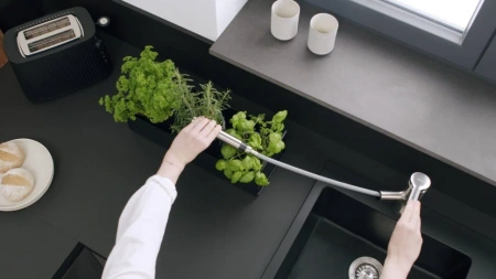 Фото смеситель для кухонной мойки hansgrohe zesis 74803000