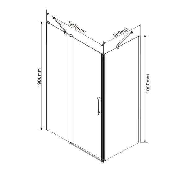 Фото душевой уголок vincea orta 120x80 см vsr-1o8012cl