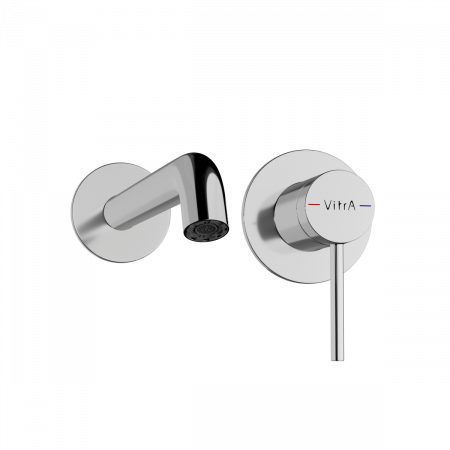 Фото встраиваемый смеситель для раковины vitra minimax round a43549exp цвет хром